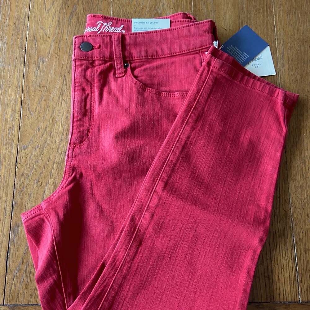 NWT Target Red Skinny Cropped Jeans